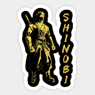 Ninja SHINOBI Silhouette Abstract Japanese Art of a Legendary Shadow Warrior Sticker